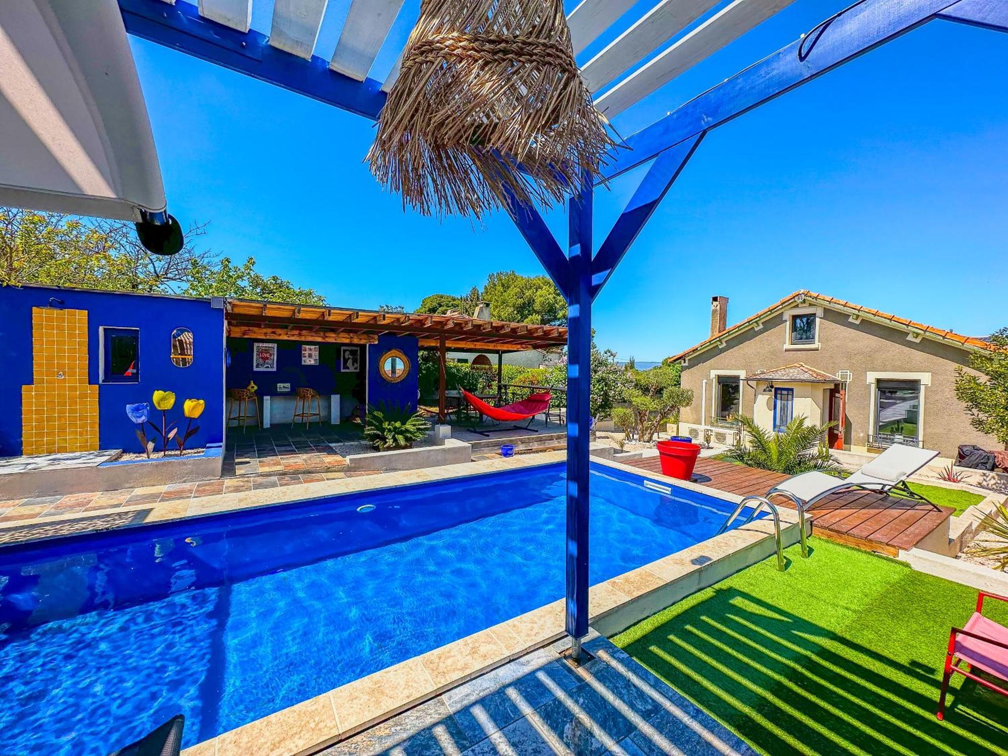 Willa Loft Modern Avec Jardin Piscine Et Pool House Lavalette Zewnętrze zdjęcie